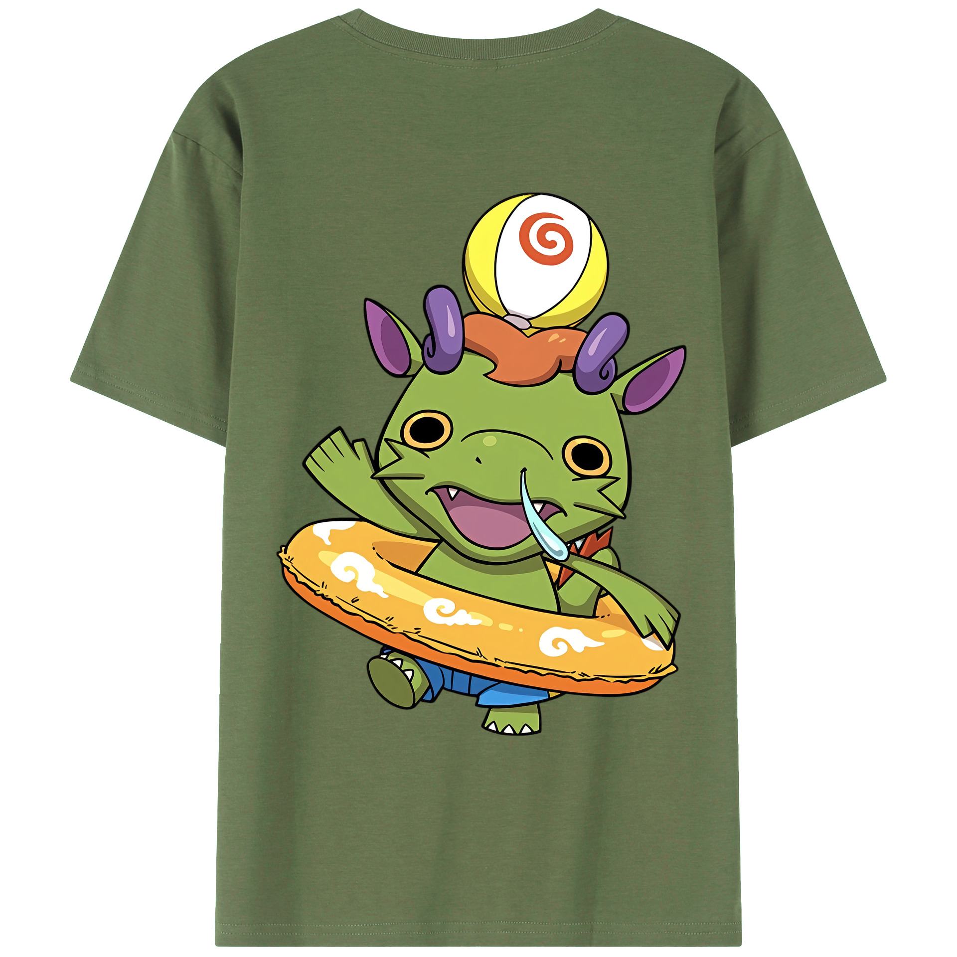 （画像用） 妖怪ウォッチ Yo-kai Watch 綿100％ メンズ半袖Tシャツ（バックプリント） 通気性